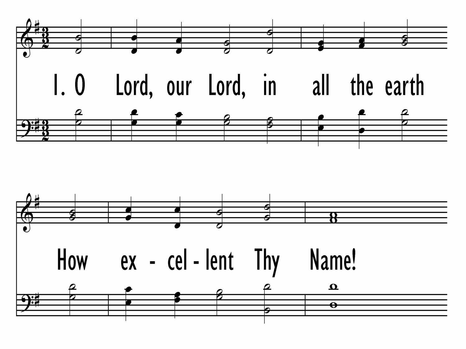 O Lord, Our Lord, In All The Earth